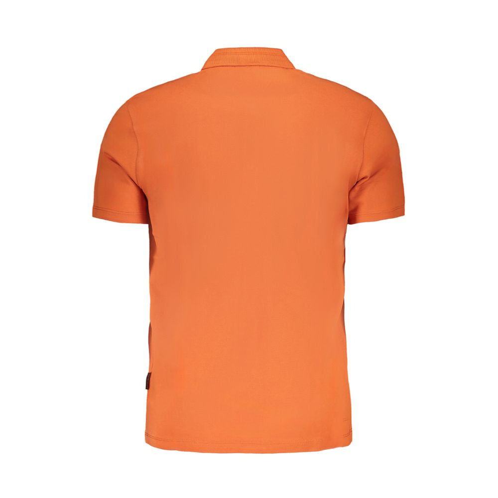 Napapijri Orangefarbenes Baumwoll-Poloshirt
