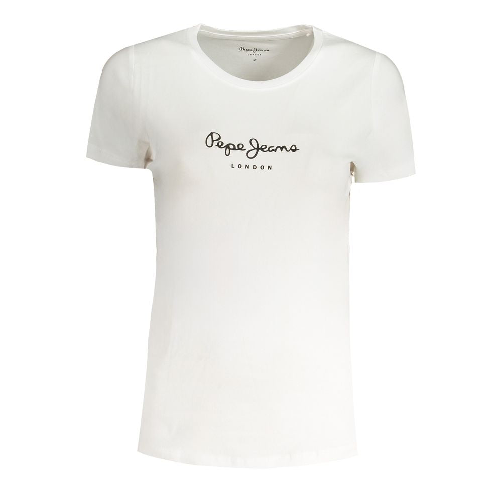 Pepe Jeans Weiße Baumwoll-Oberteile & T-Shirt