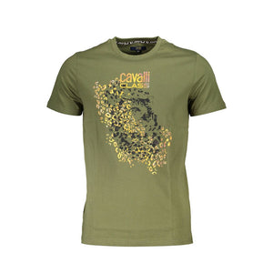 Cavalli Class Grünes Baumwolle Männer T-Shirt