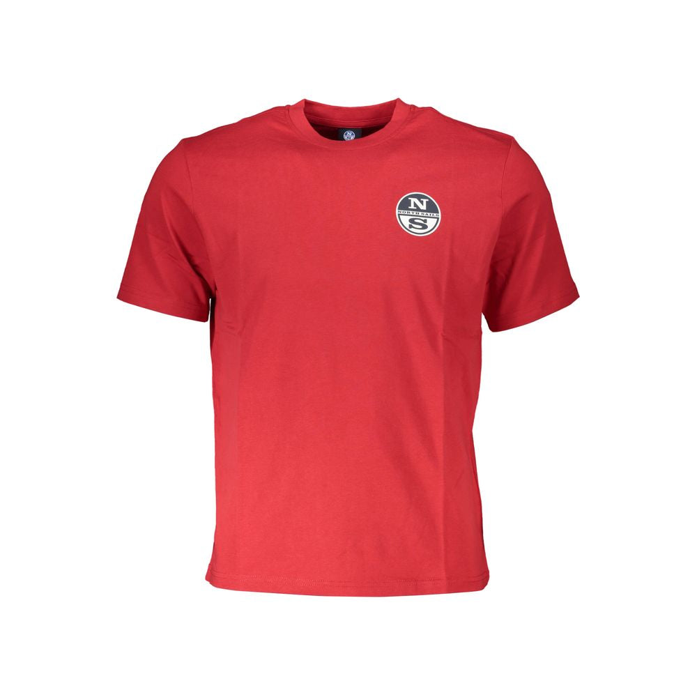 North Sails T-Shirt aus roter Baumwolle