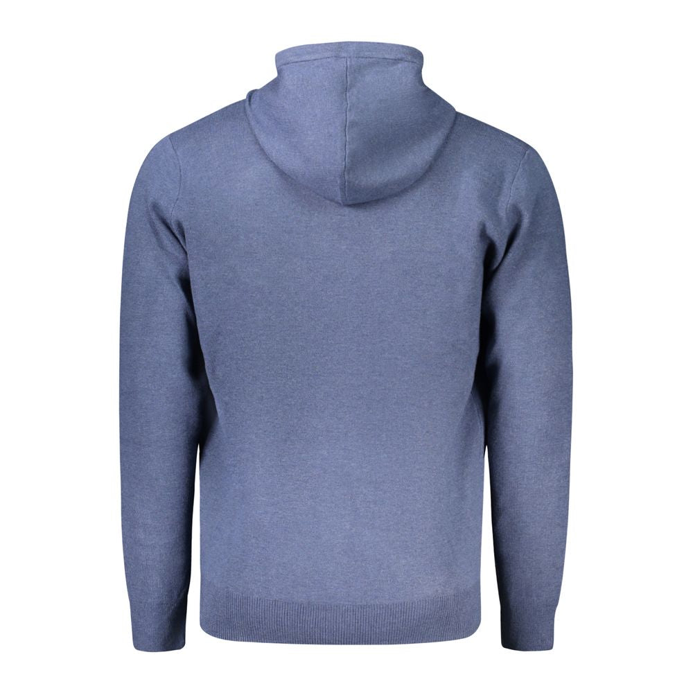 Norway 1963 Blaue Polyamid-Strickjacke für Männer