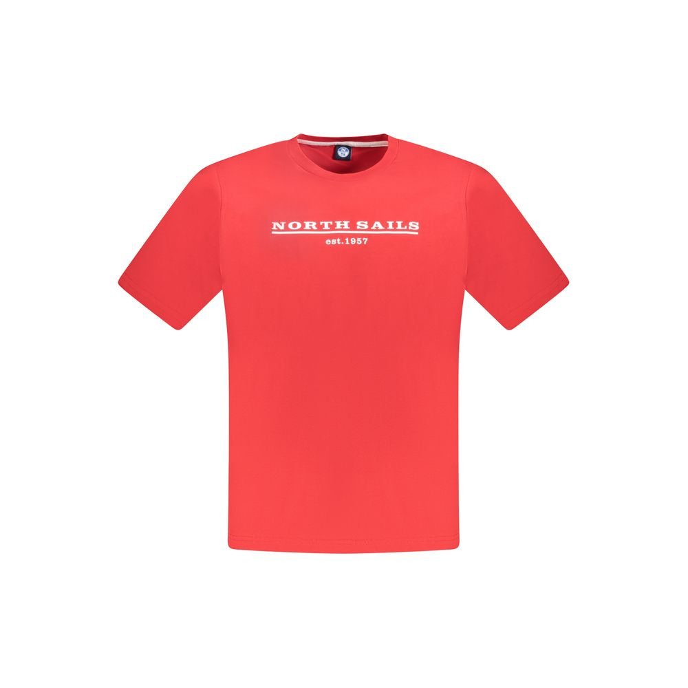 North Sails Rotes Baumwolle Männer T-Shirt