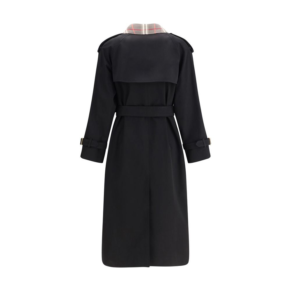 Burberry Castleford langer Trenchcoat mit Karokragen