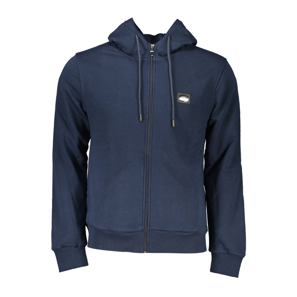 Cavalli Class Blauer Baumwollpullover für Männer