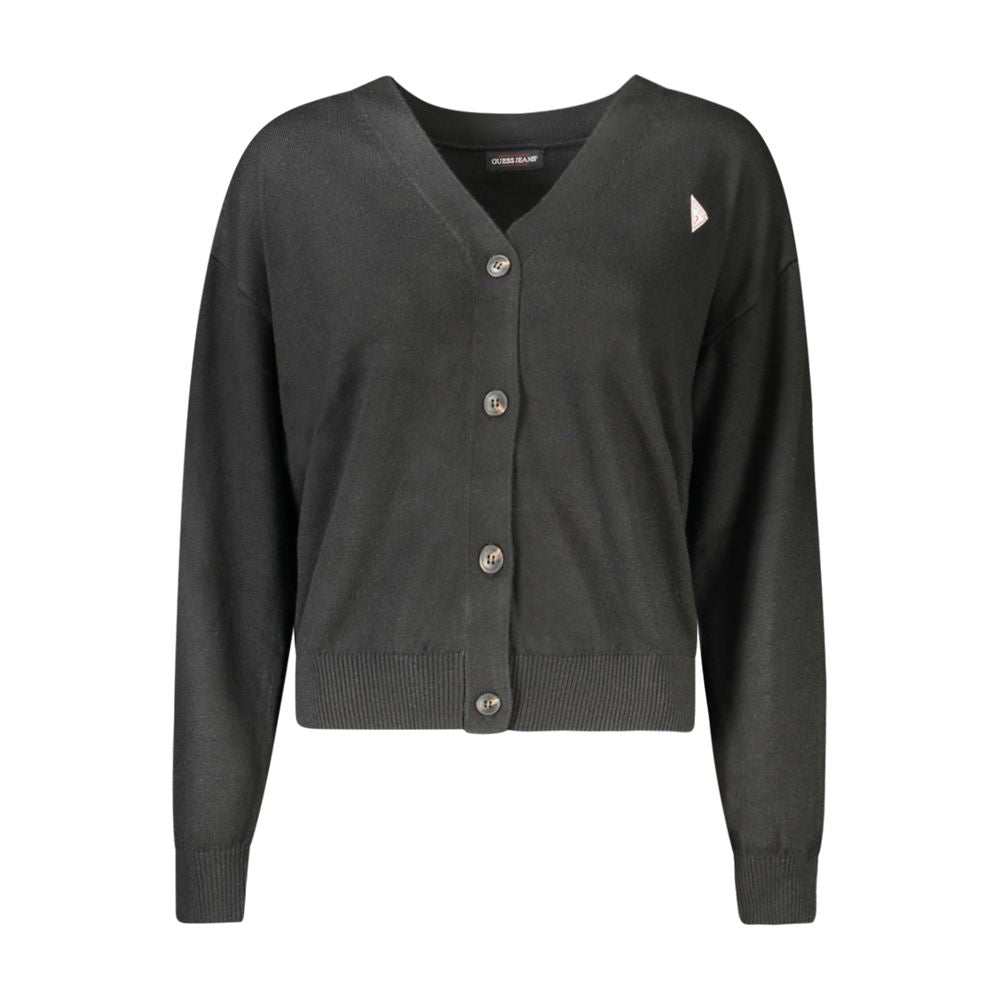 Guess Jeans Schwarze Polyester Damen Strickjacke