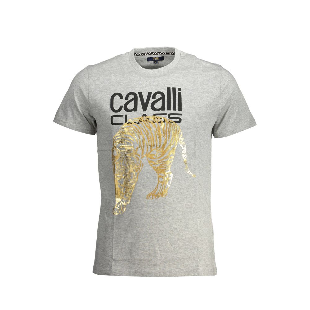 Cavalli Class Braunes Baumwoll-T-Shirt für Männer
