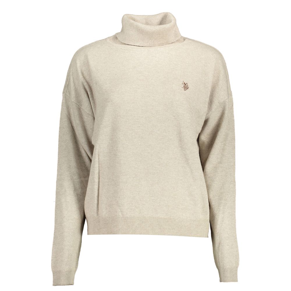 U.S. POLO ASSN. Beigefarbener Pullover aus Wolle für Frauen