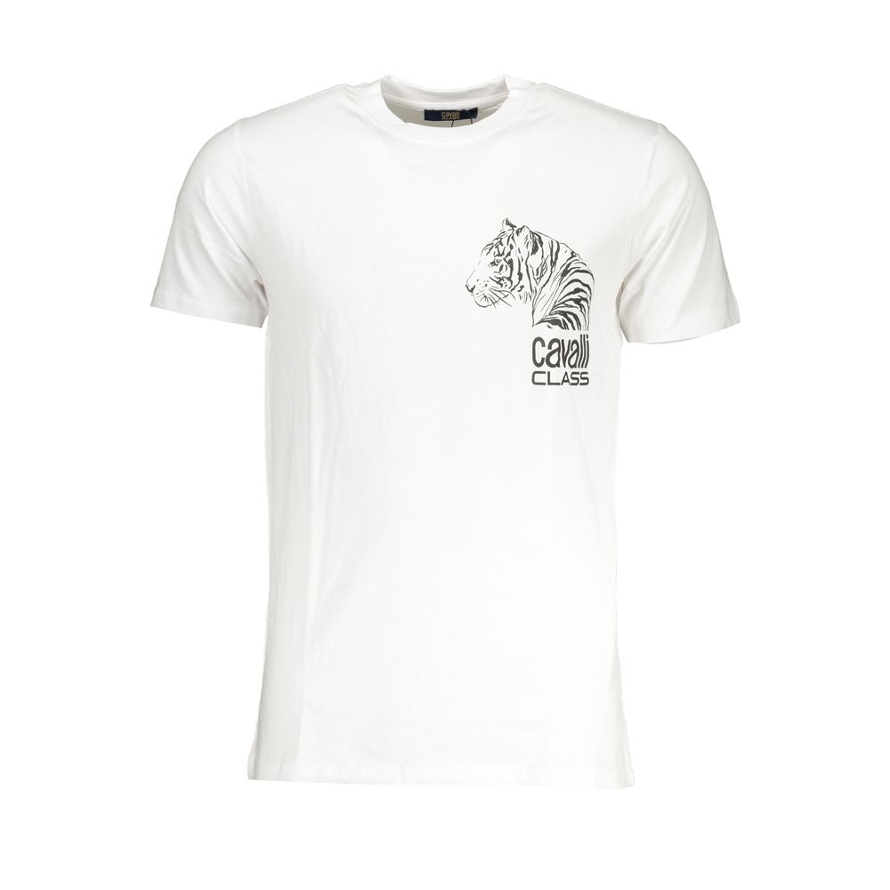 Cavalli Class T-Shirt aus weißer Baumwolle