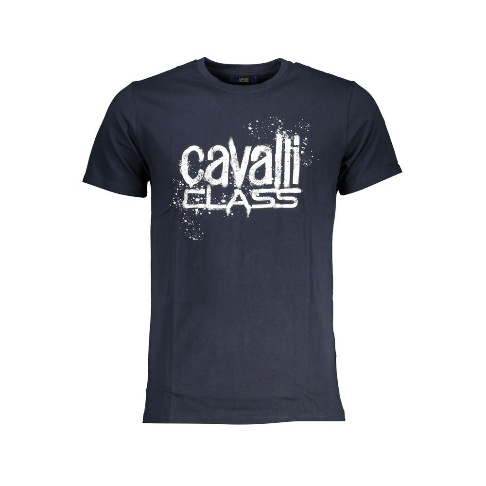 Cavalli Class T-Shirt aus blauer Baumwolle