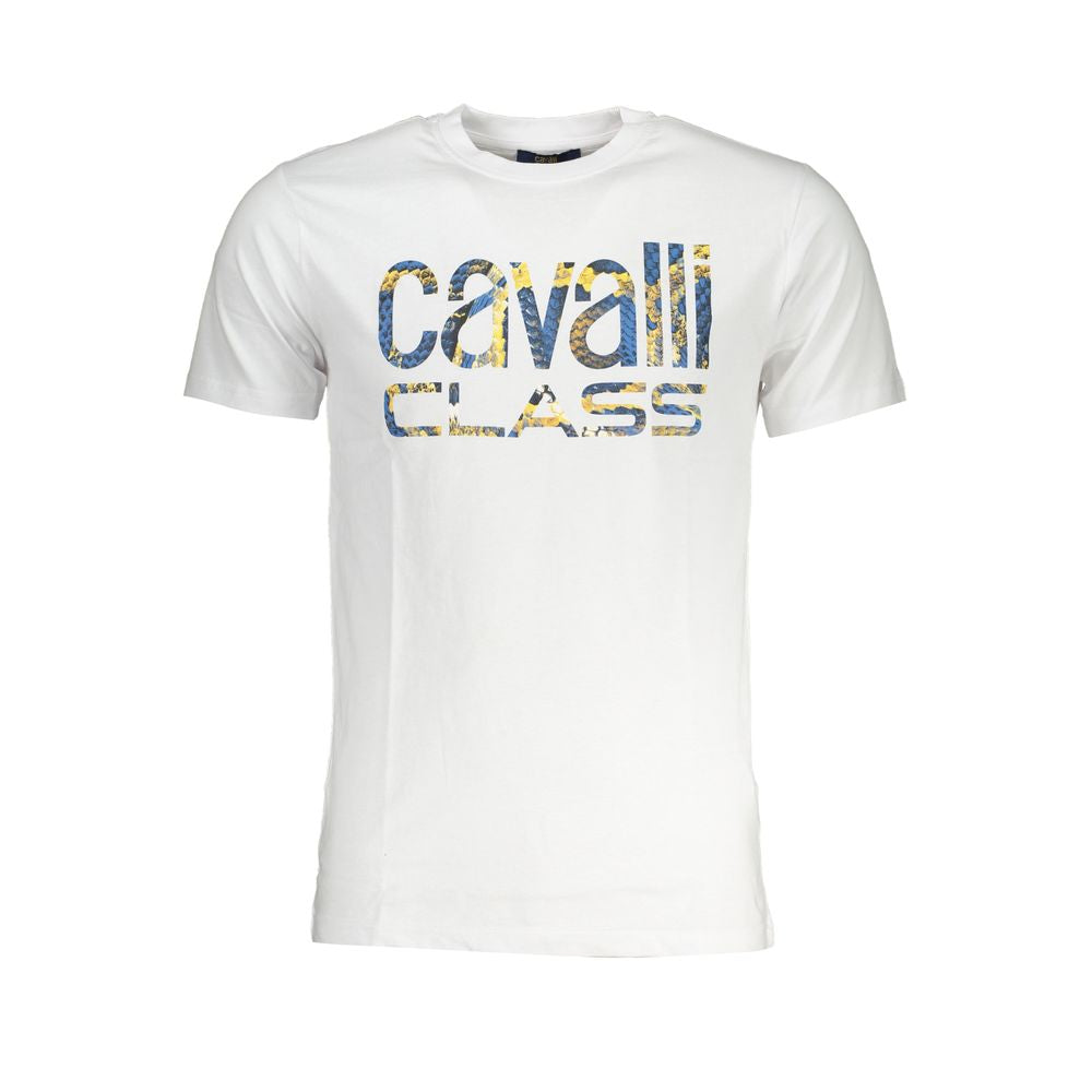 Cavalli Class T-Shirt aus weißer Baumwolle