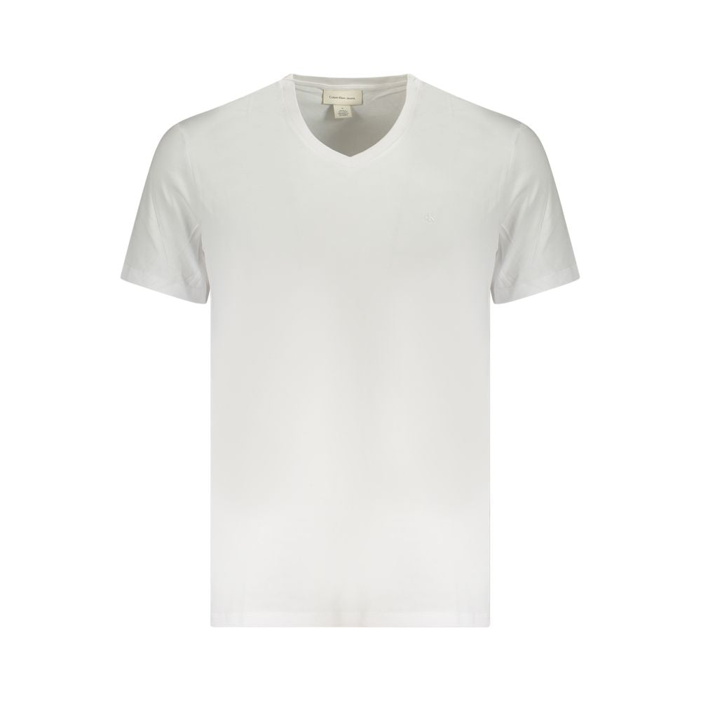 Calvin Klein Weißes Baumwolle Männer T-Shirt