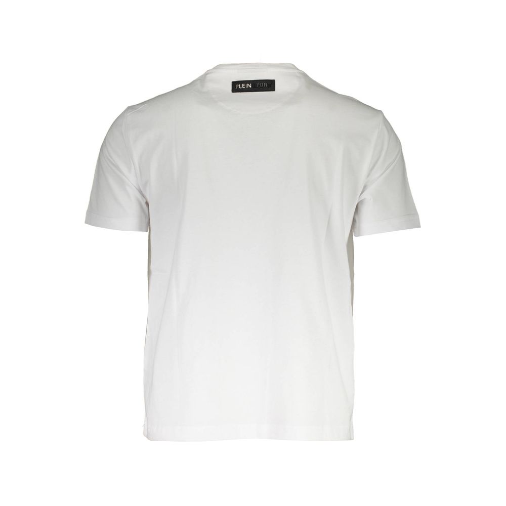 Plein Sport Weißes Herren-T-Shirt aus Baumwolle