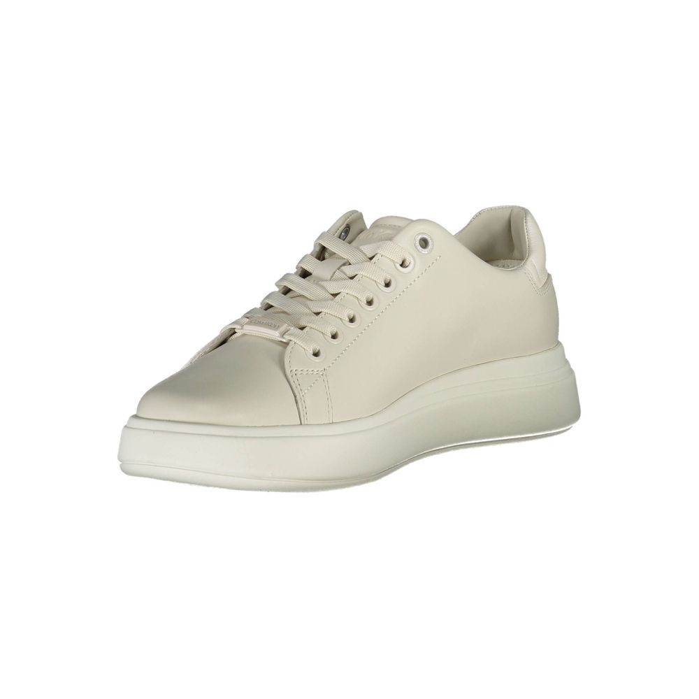 Calvin Klein Beige Leder Damen Sneaker