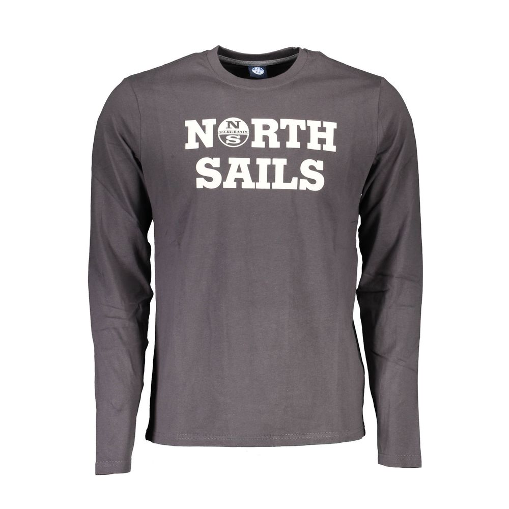 North Sails Braunes Baumwoll-T-Shirt für Männer