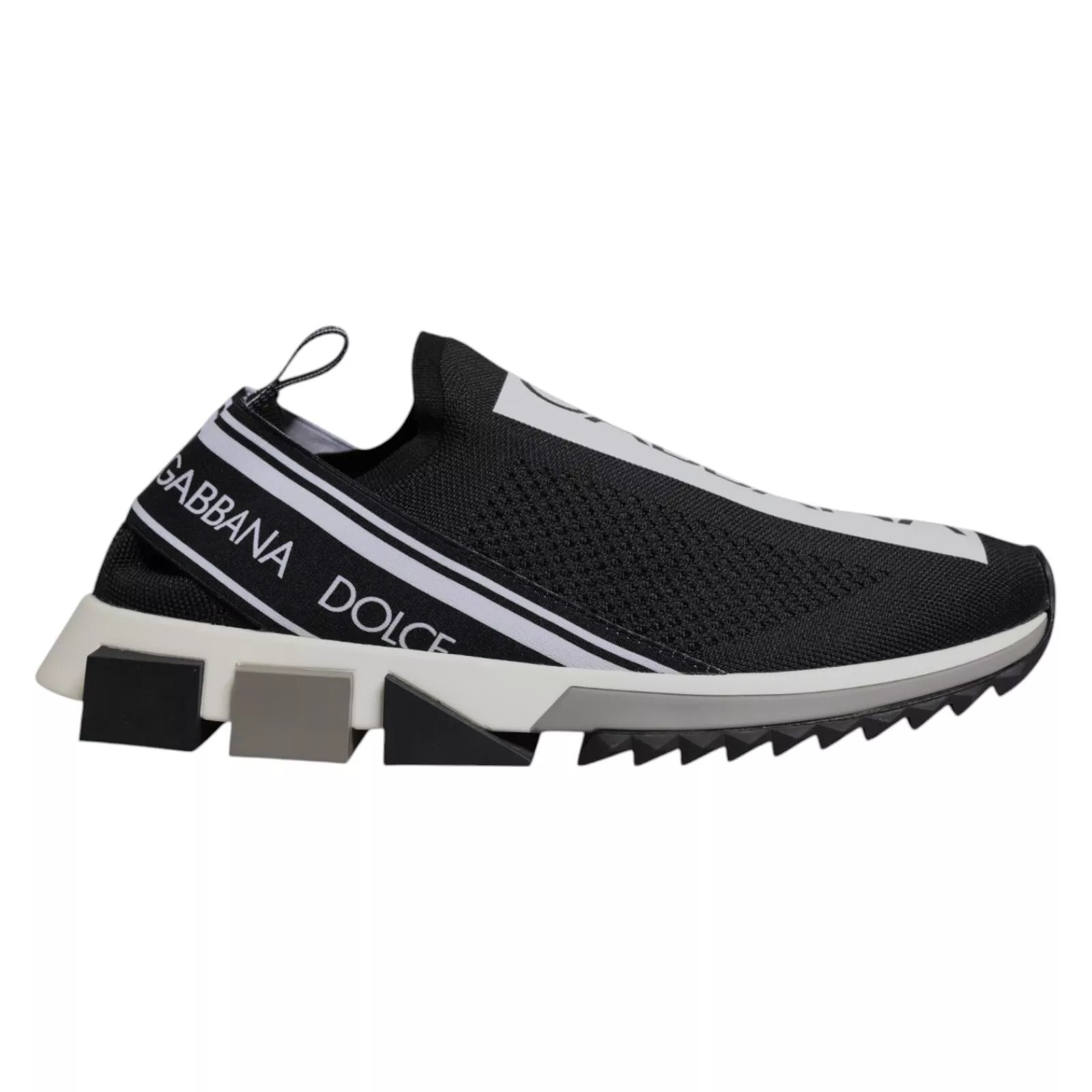 Dolce & Gabbana Schwarz Weiß Slip On Sorrento Sneakers Schuhe
