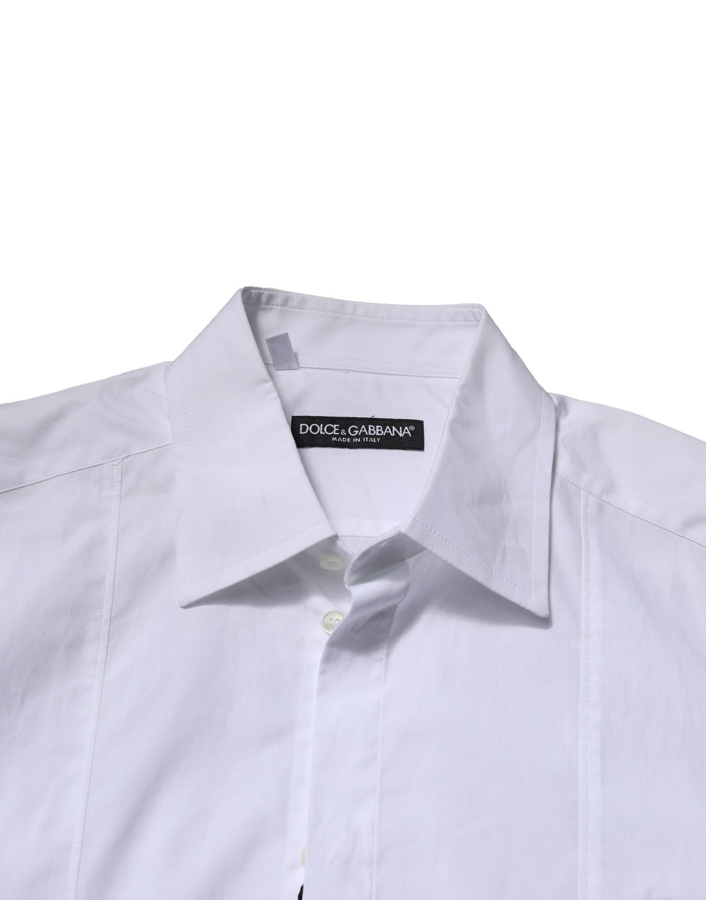 Dolce & Gabbana Weiß Baumwolle Kurze Ärmel Männer Formal Shirt