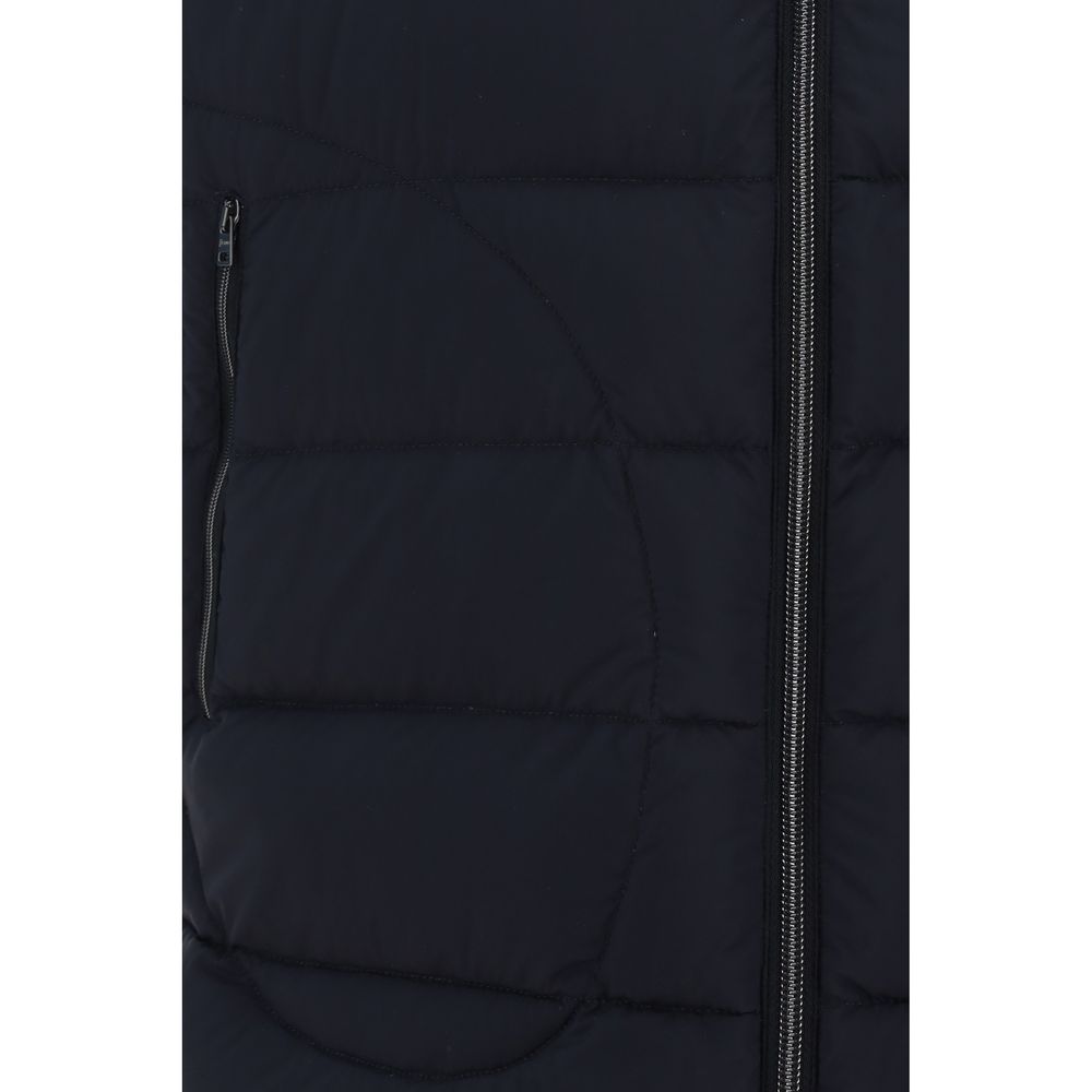 Herno Schwarze ärmellose Jacke aus Polyamid