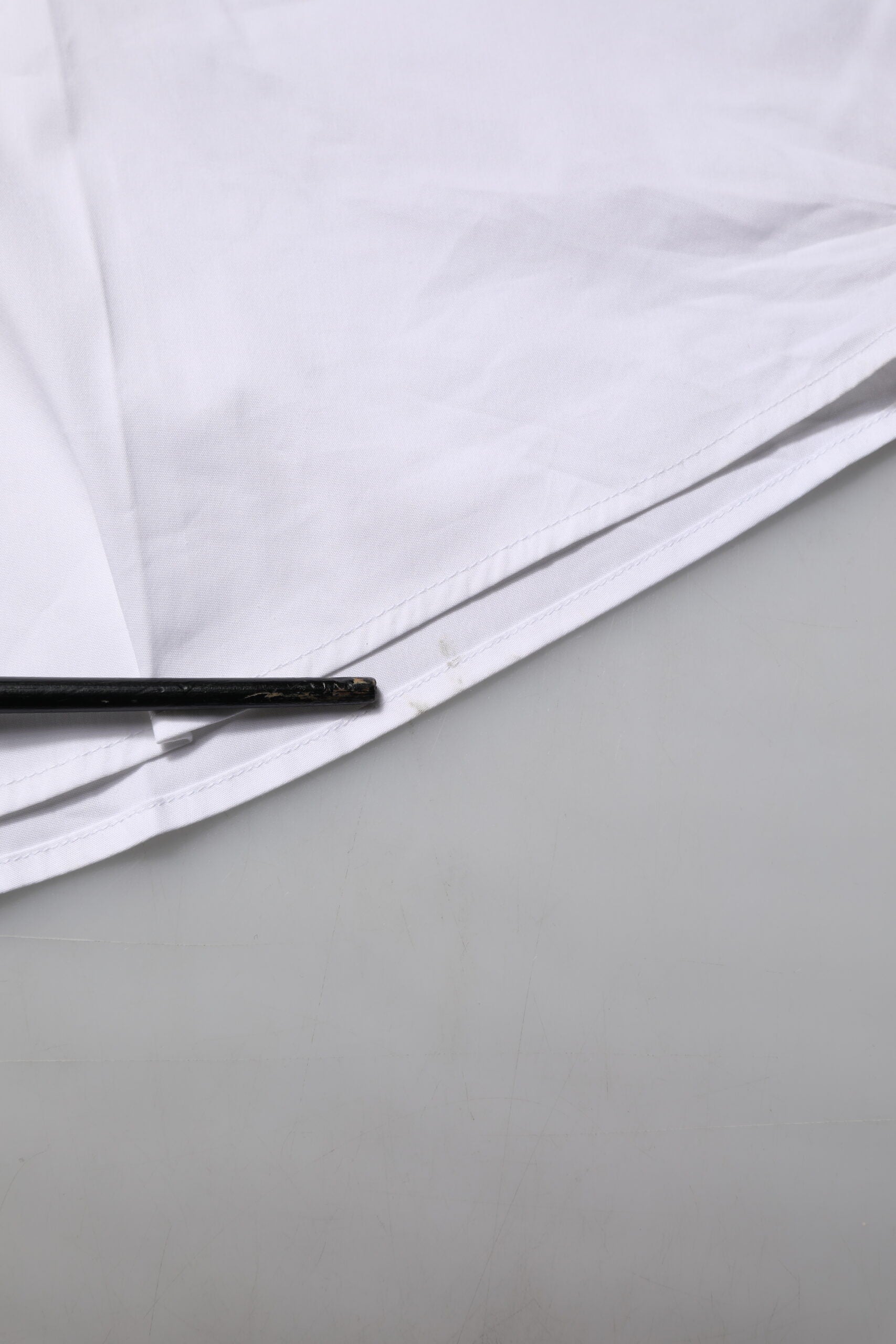 Dolce & Gabbana Weißes langärmeliges Hemd aus Baumwolle GOLD Formal