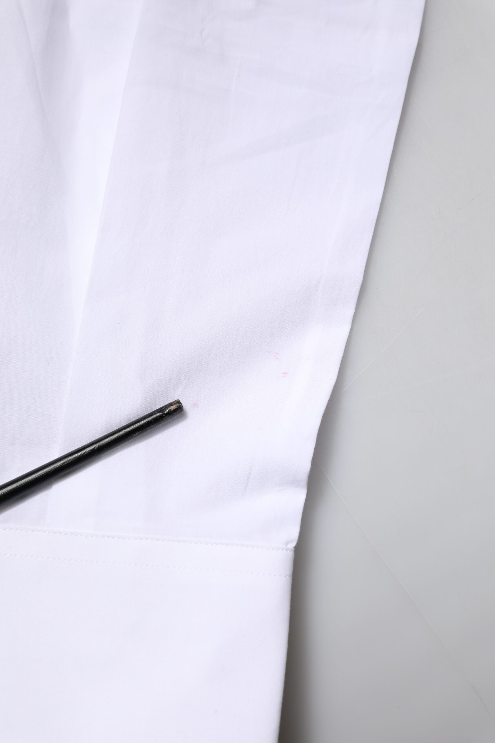 Dolce & Gabbana Weißes langärmeliges Hemd aus Baumwolle GOLD Formal