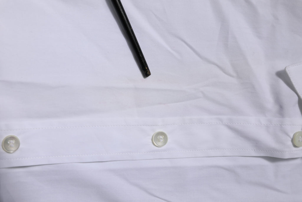 Dolce & Gabbana Weißes langärmeliges Hemd aus Baumwolle GOLD Formal