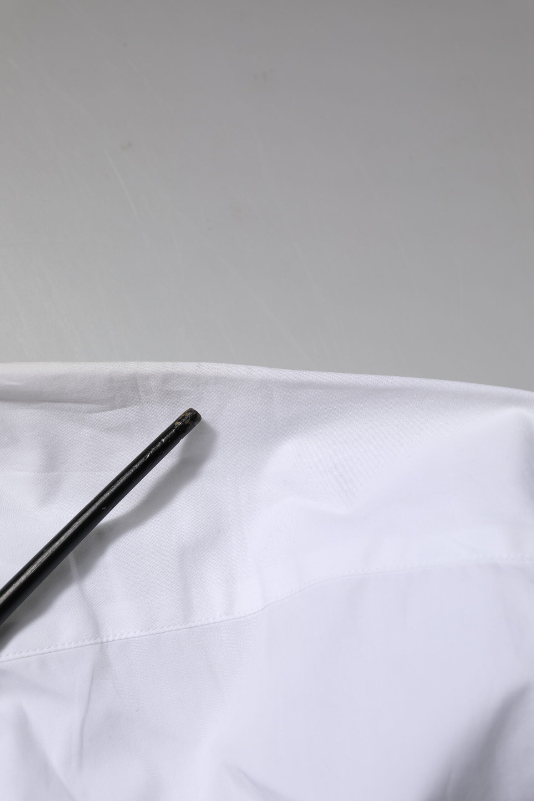 Dolce & Gabbana Weißes langärmeliges Hemd aus Baumwolle GOLD Formal