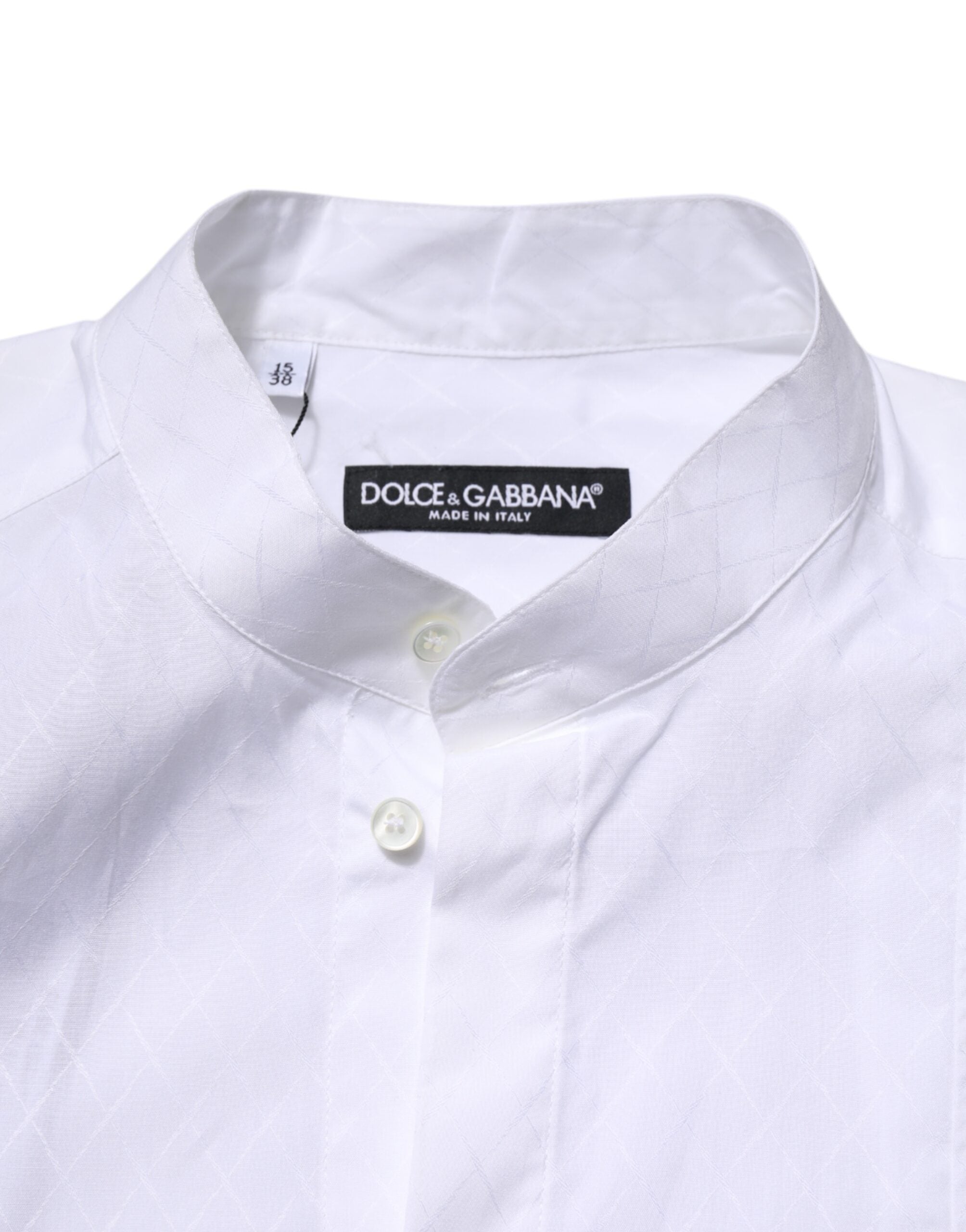 Dolce & Gabbana Weißes Baumwollhemd mit langen Ärmeln und schmalen Ärmeln für formelle Anlässe