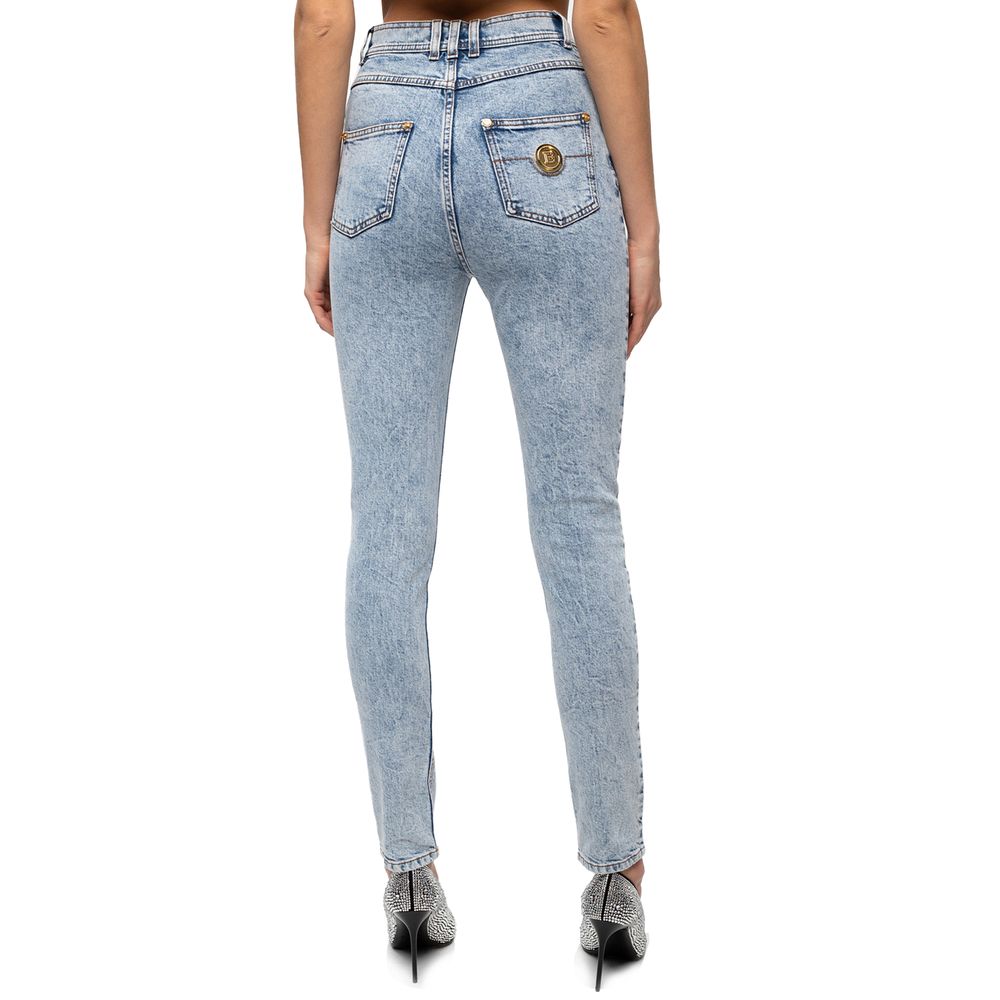 Balmain Blaue Baumwolljeans &amp