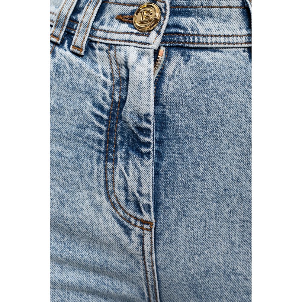 Balmain Blaue Baumwolljeans &amp