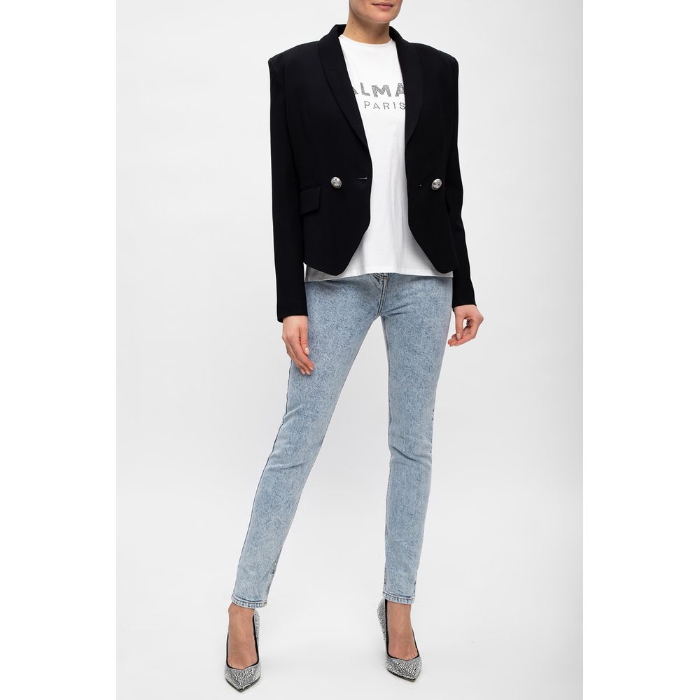 Balmain Blaue Baumwolljeans &amp