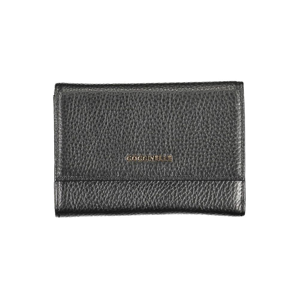Coccinelle Schwarzes Leder Portemonnaie für Frauen