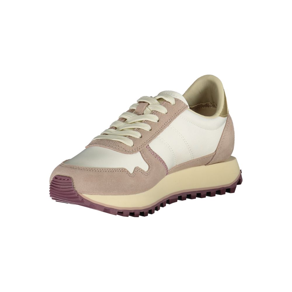 Blauer Weißer Polyester Damen Sneaker