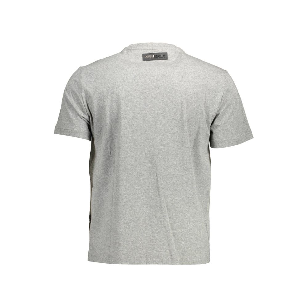 Plein Sport Graues Baumwolle Männer T-Shirt