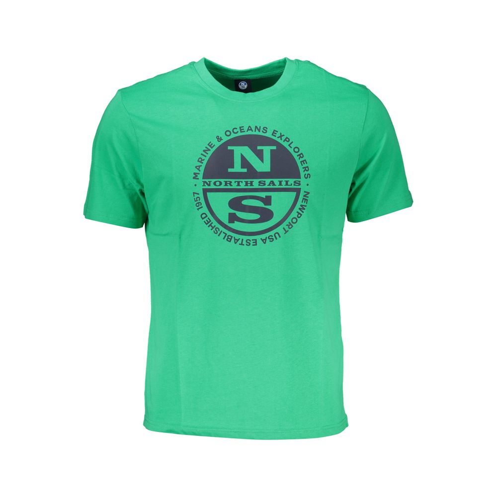 North Sails T-Shirt aus grüner Baumwolle