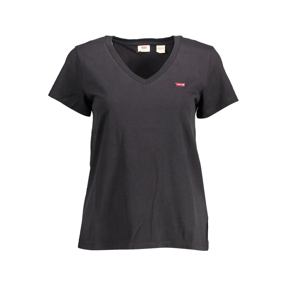 Levi's Schwarzes Baumwoll-T-Shirt für Frauen