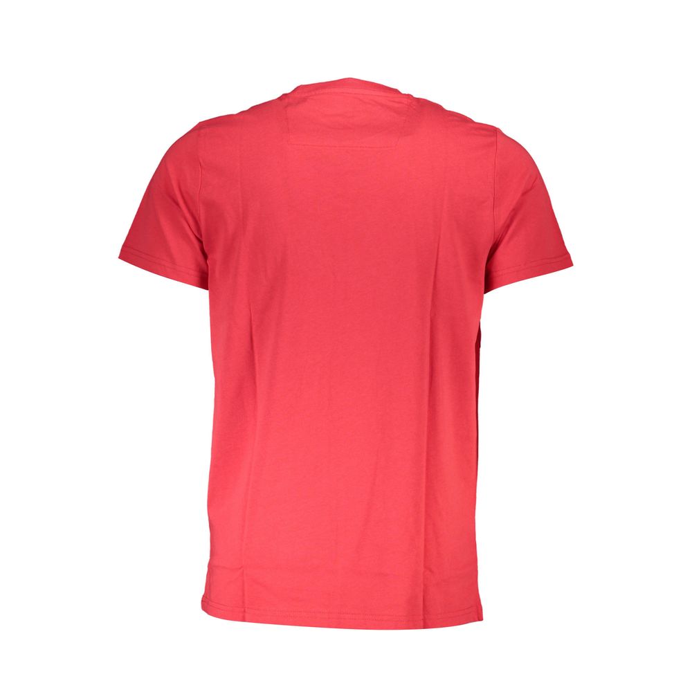 Cavalli Class Rotes Baumwolle Männer T-Shirt