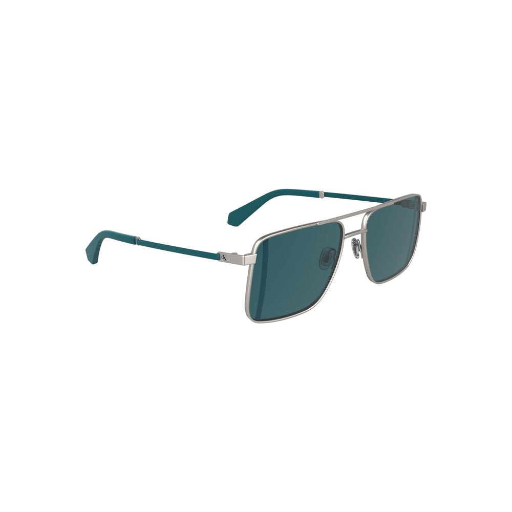 Calvin Klein Graue Metall-Sonnenbrille für Männer