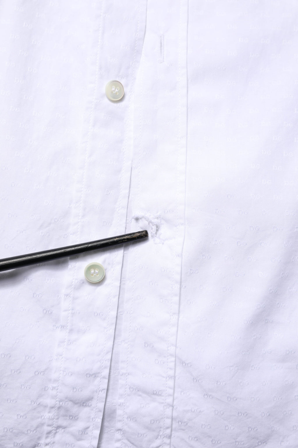 Dolce & Gabbana Weißes GOLD Langärmeliges Kleid Herren Formales Hemd