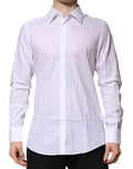 Dolce & Gabbana White MARTINI Cotton Men Dress Formal Shirt