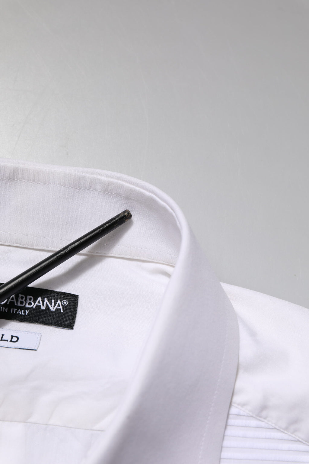 Dolce & Gabbana Weißes GOLD-Baumwollhemd mit langen Ärmeln für formelle Anlässe