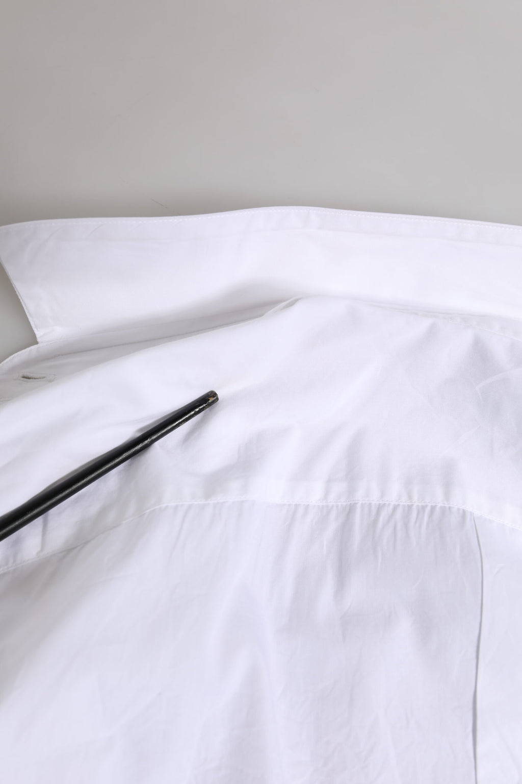 Dolce & Gabbana Weißes GOLD Kleid aus Baumwollpopeline Formelles Hemd