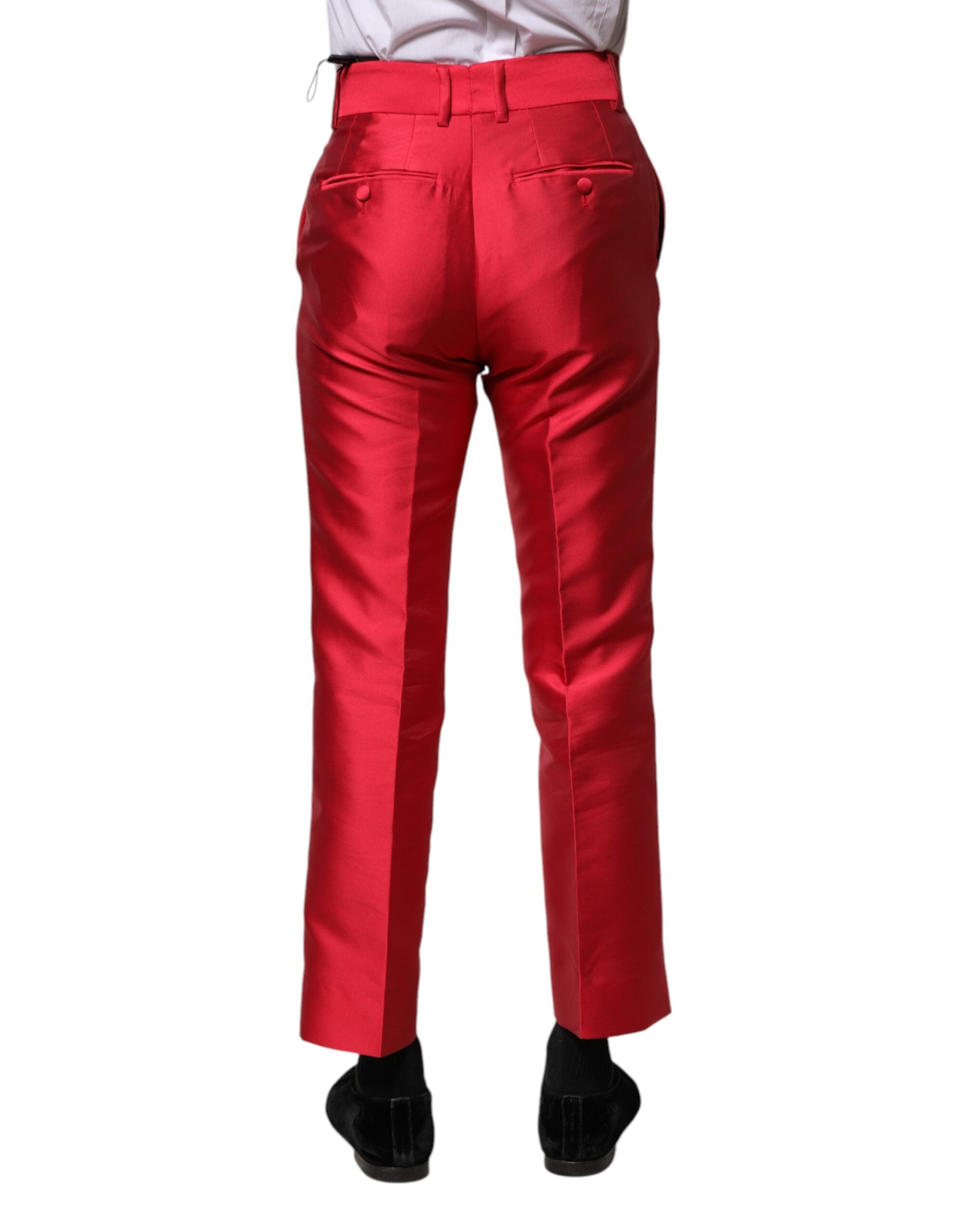 Dolce & Gabbana Rote Polyester-Kurzhose