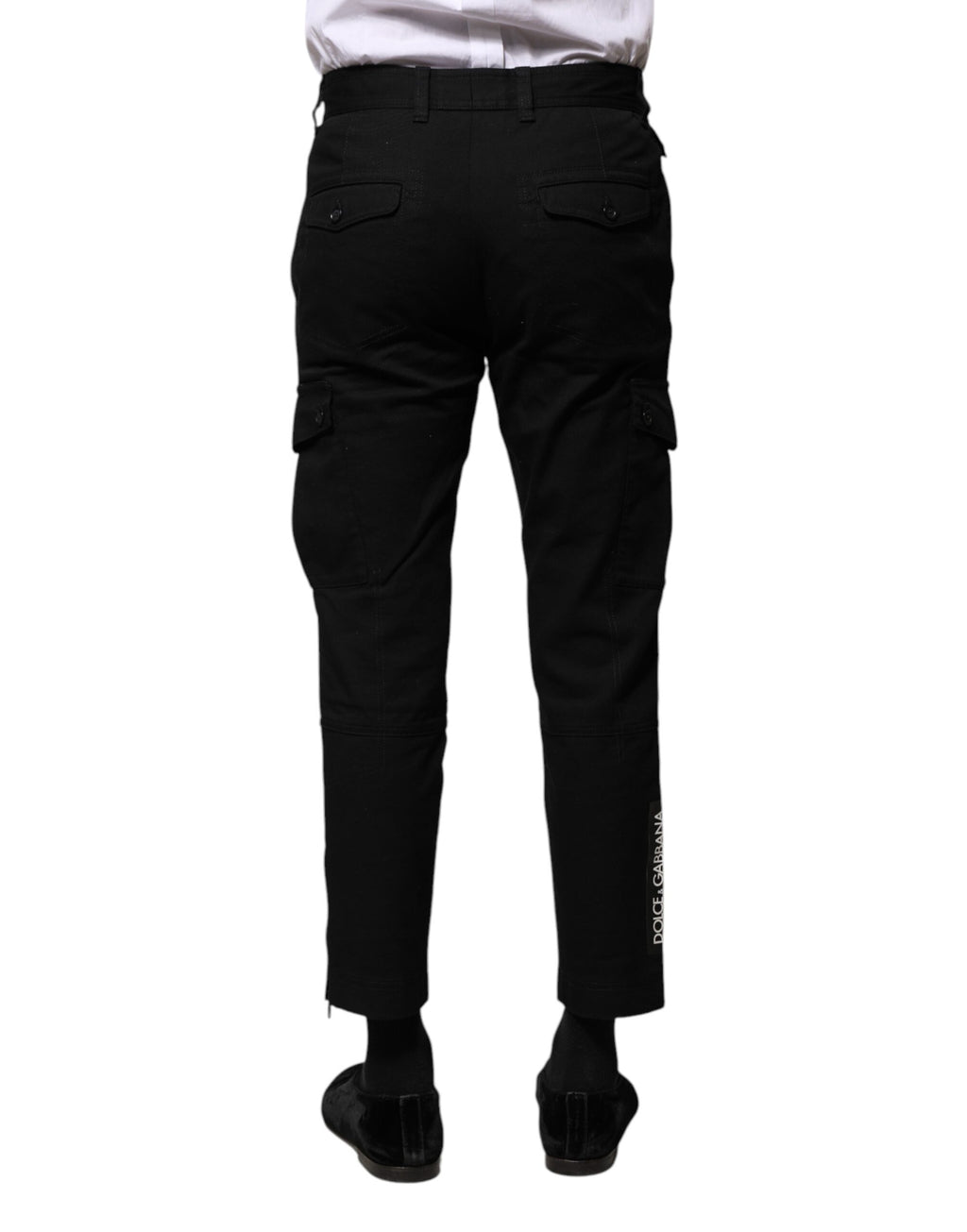 Dolce & Gabbana Schwarze Baumwolle Formal Herren Cropped Pants