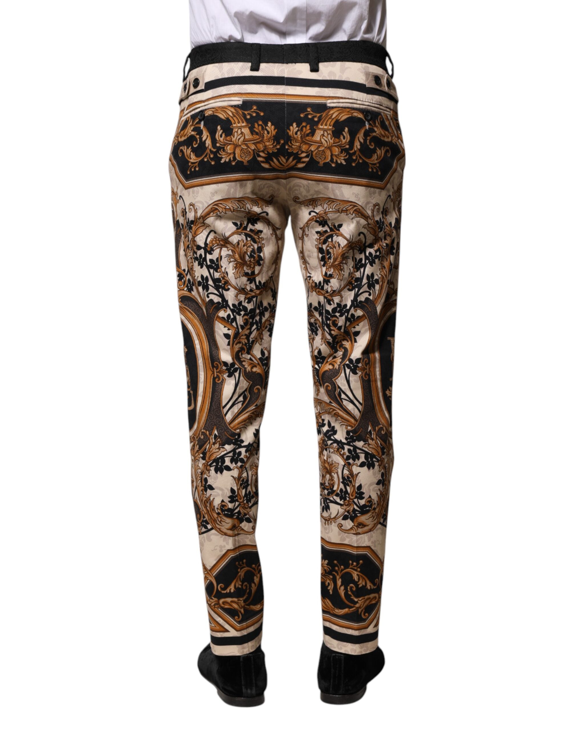 Dolce & Gabbana Multicolor Floral Print Kleid Hose