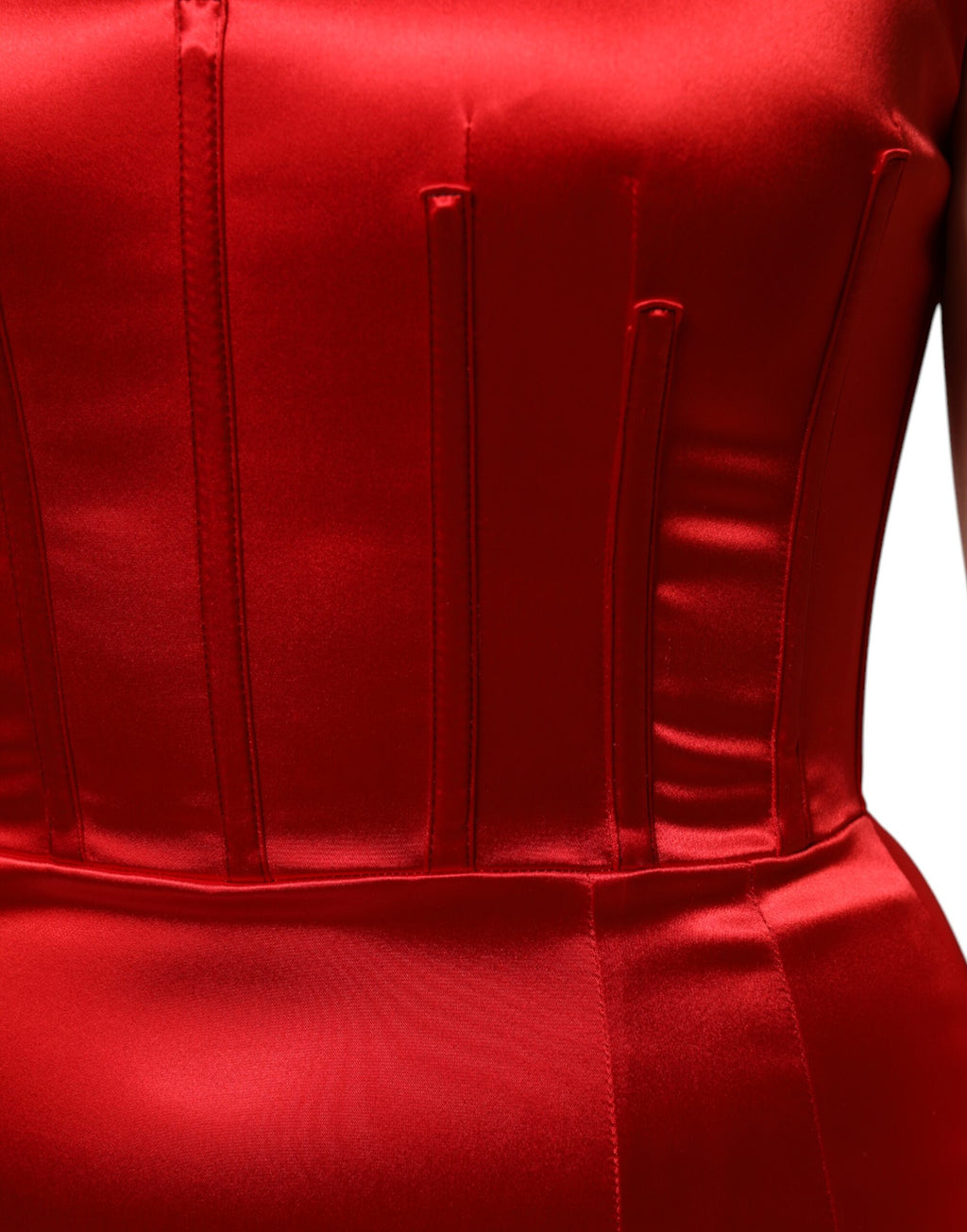 Dolce & Gabbana Rotes ärmelloses Etuikleid Midikleid aus Acetat