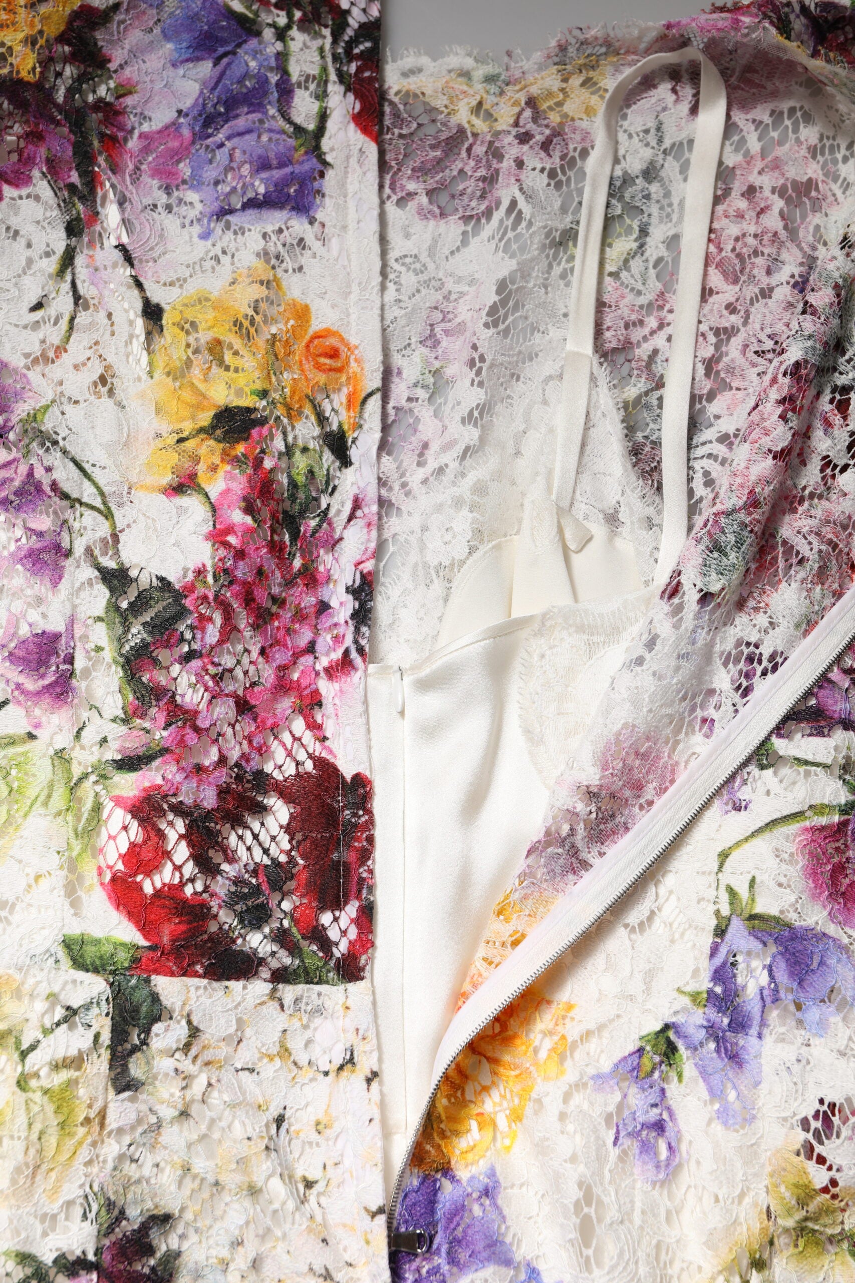 Dolce & Gabbana Multicolor Floral Langärmeliges Kleid in A-Linie
