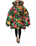 Dolce & Gabbana Meerkleurig Bloemen Pufferjack Met Capuchon