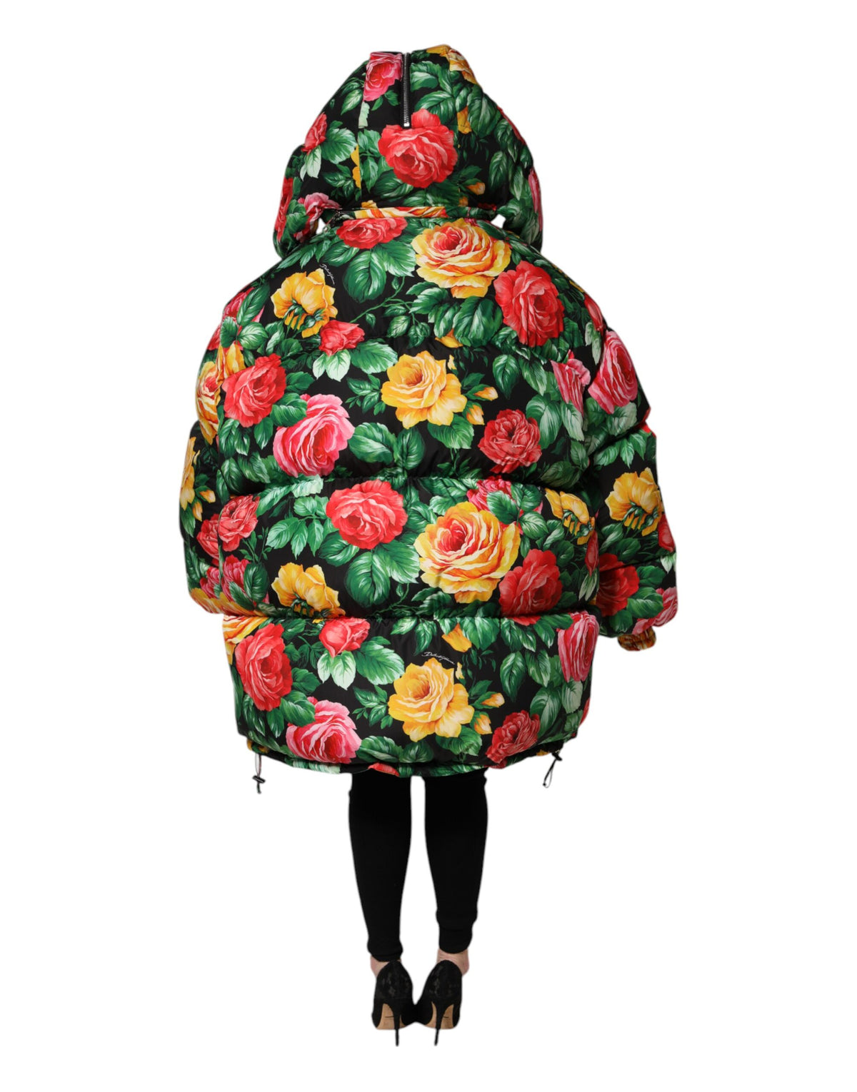 Dolce & Gabbana Meerkleurig Bloemen Pufferjack Met Capuchon