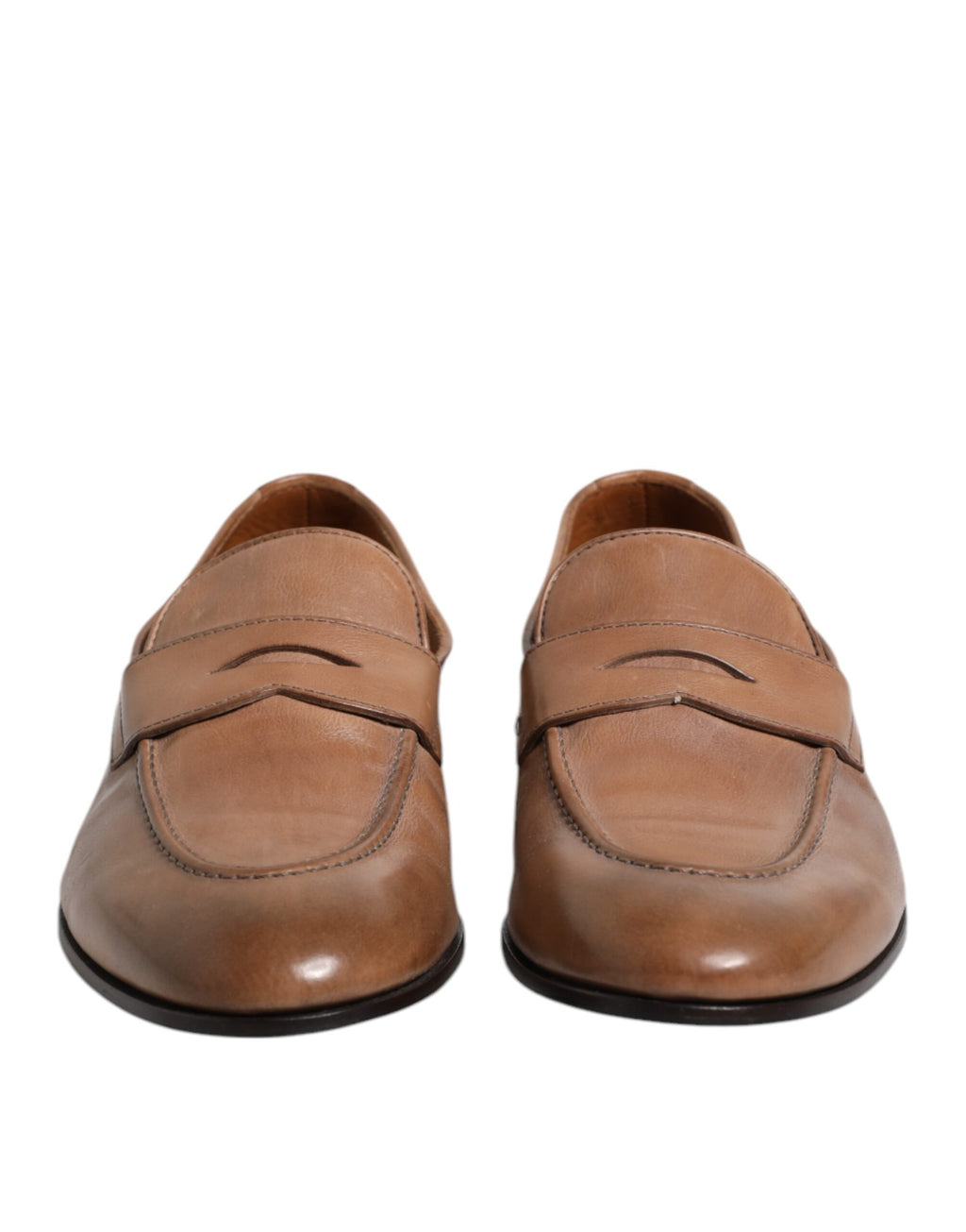 Brunello Cucinelli Braun Leder Loafer Kleid Formelle Schuhe