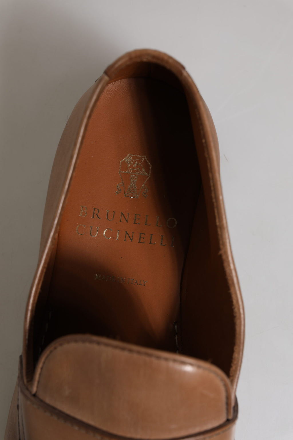 Brunello Cucinelli Braun Leder Loafer Kleid Formelle Schuhe