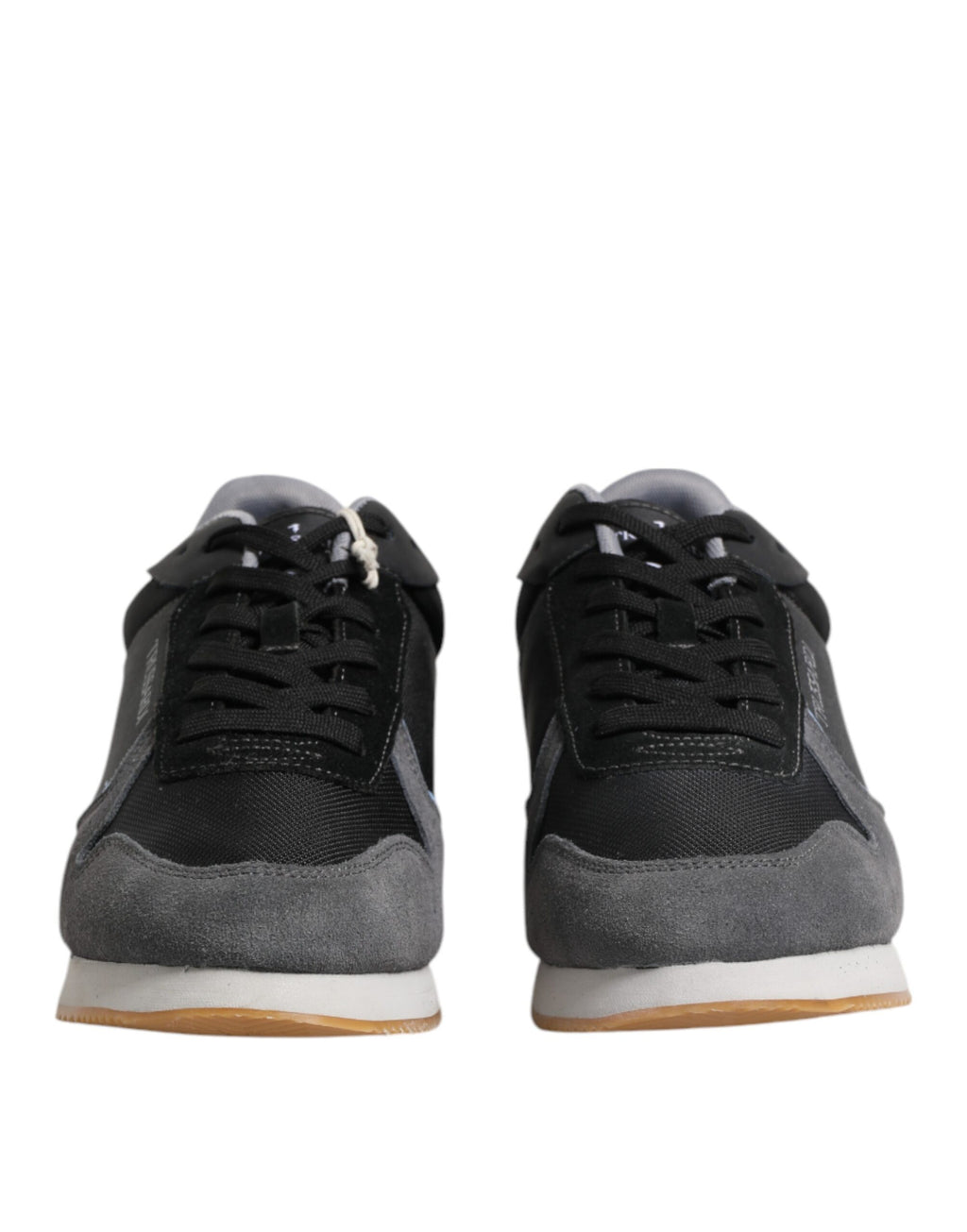 Trussardi Schwarz Gray Lace Up Low Top Casual Turnschuhe Schuhe